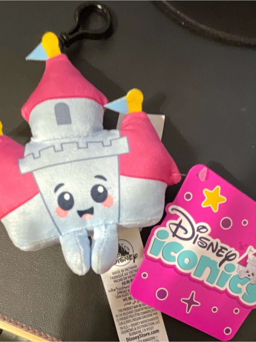 Disney Iconics Castle Plush Clip-On Keychain